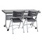 National Public Seating Rectangle Training Table, Flip-N-Store, Charcoal, 24" W, 60" L, 29.5" H, Charcoal BPFT-2460-20 - alternate 4